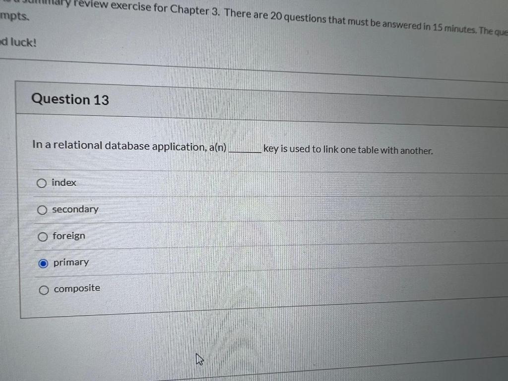 Question 1 A database is a collection of raw data