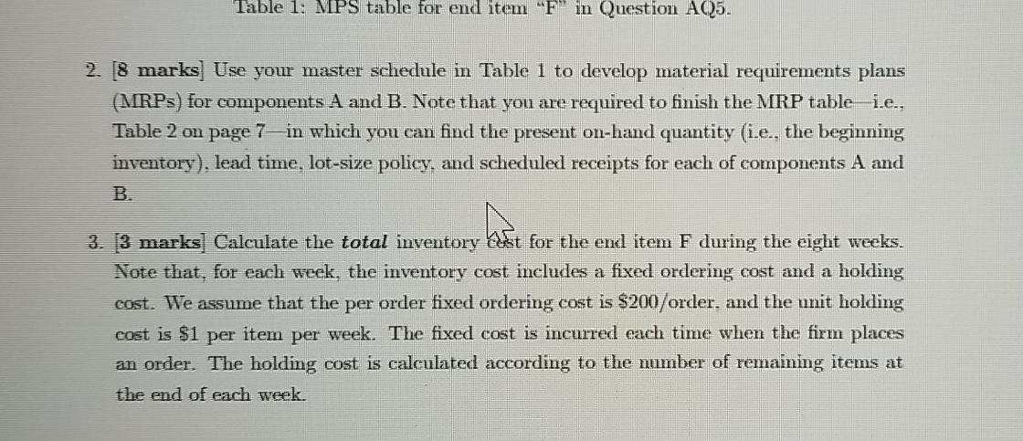 Answer part 2 and 3 please AQ5. (16 marks] A firm