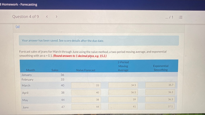 need part B. Ch 8 Homework - Forecasting Question