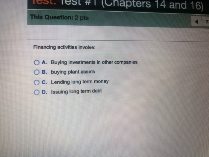 #! (Chapters 14 and 16) This Question: 2 pts 3