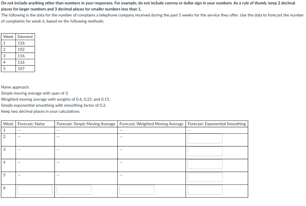 Do not include anything other than numbers in