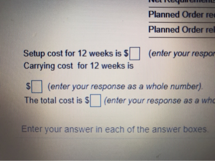 Develop a EOQ solution and calculate total