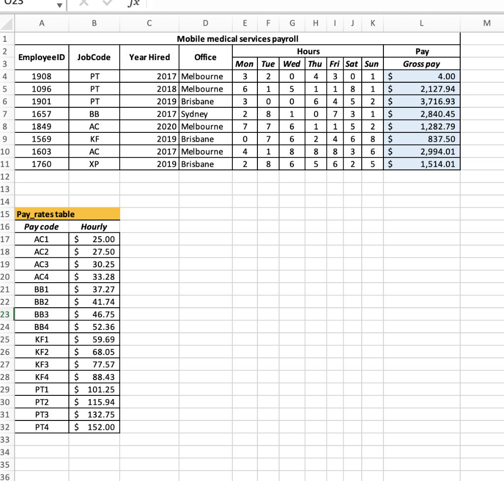 Worksheet 4, Task 4: 1 question (2 marks) Cells