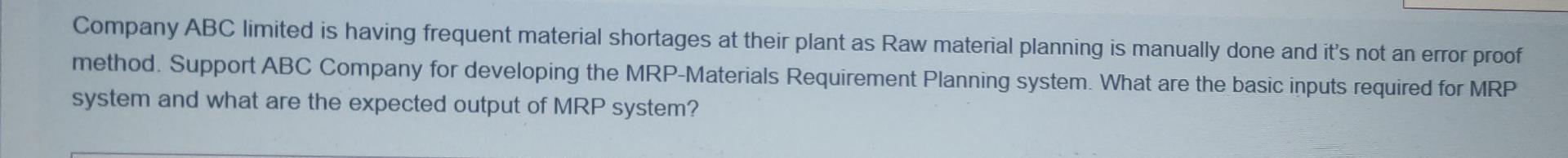 Company ABC limited is having frequent material