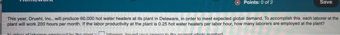 Number of laborers employed by the plant = 96