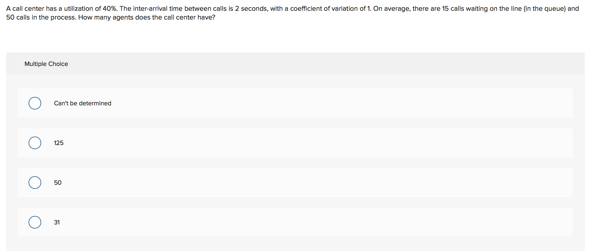 Two hospitals have the following measurements: