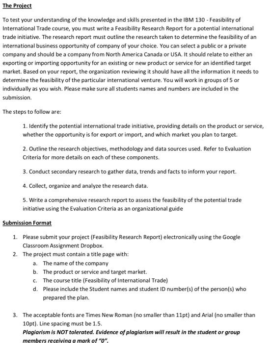 please answer all the questions The Project To