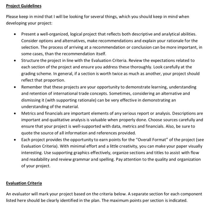 please answer all the questions The Project To