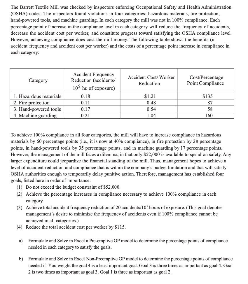 please do In excel and show all steps/work The