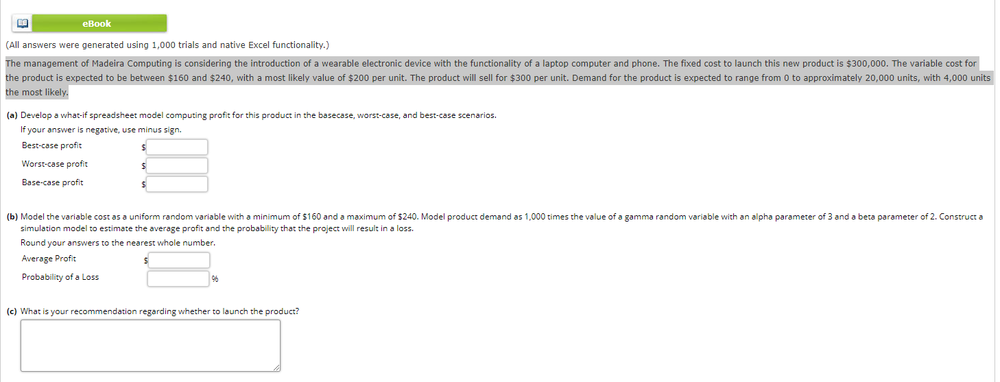 eBook (All answers were generated using 1,000