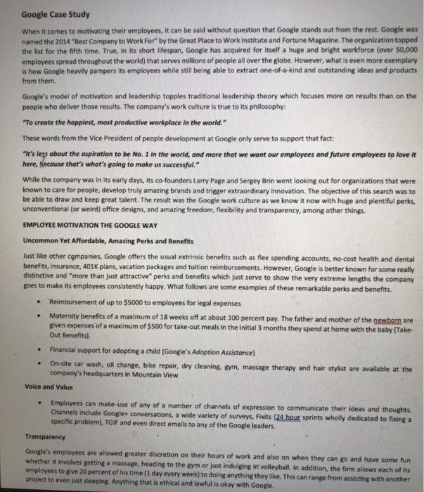 put references in harvard Google Case Study When