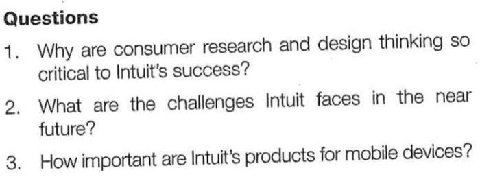 Questions 1. Why are consumer research and design