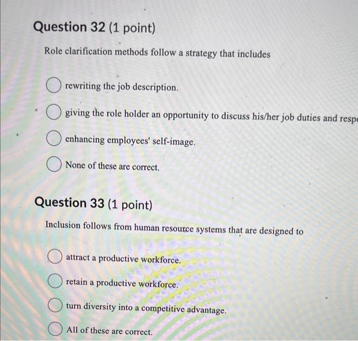 Role clarification methods follow a strategy that