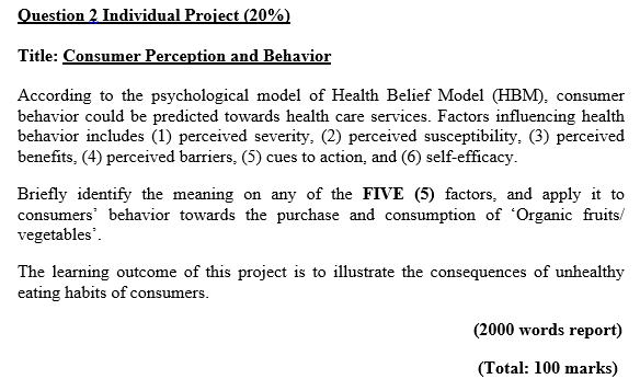 2000 WORDS PLEASE Question 2 Individual Project