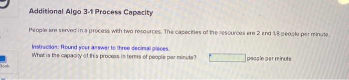 Additional Algo 3-1 Process Capacity People are