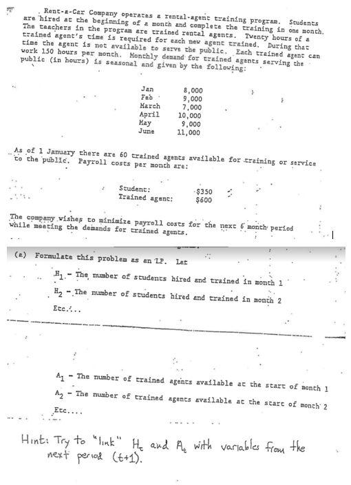 This is for a deterministic operations research