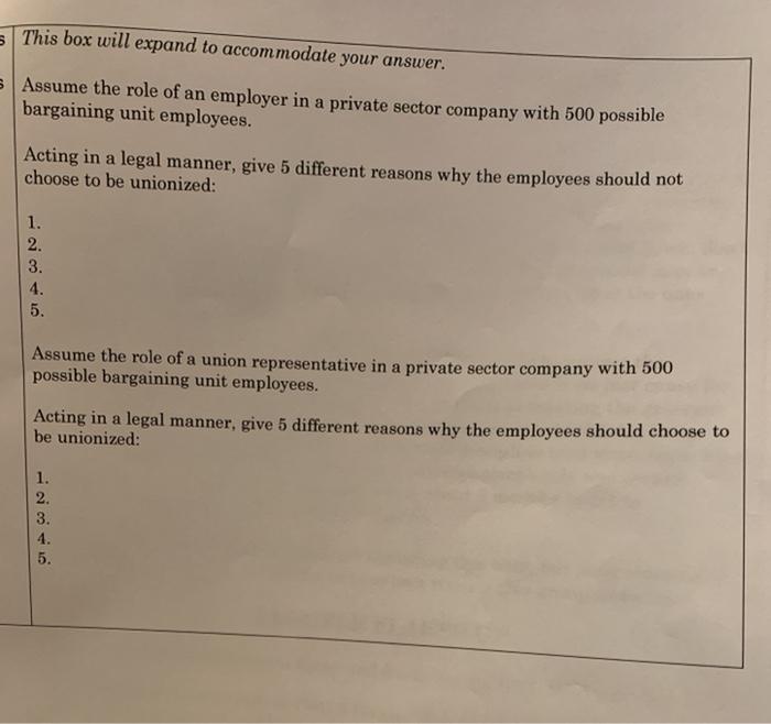 Please answer This box will expand to accommodate