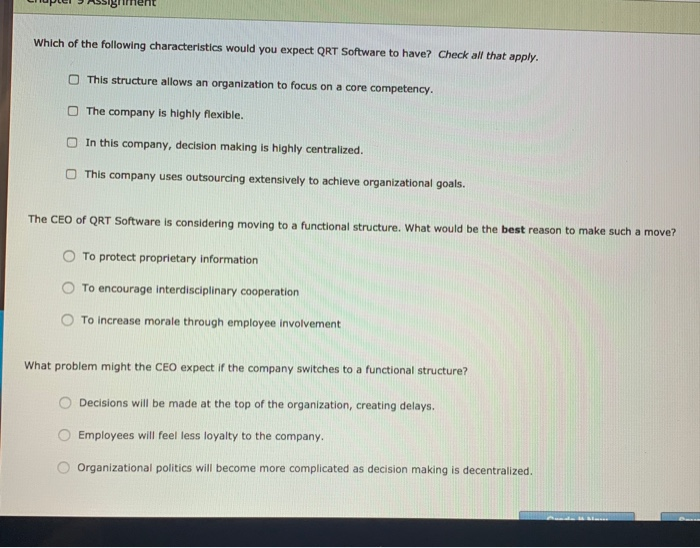 please answer all, TIA 1. Departmentalization QRT