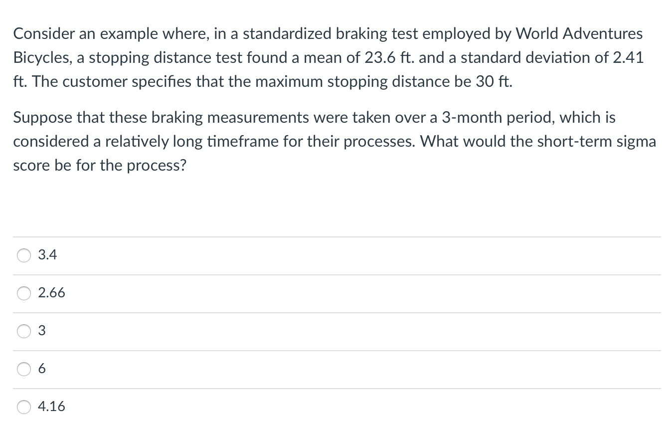 Consider an example where, in a standardized