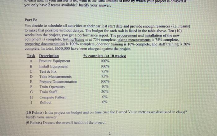 B Part A: Suppose that each task in the