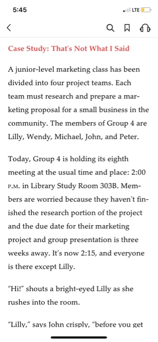 5:45 LTE x Shared Writing: Discuss the Case