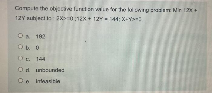 Compute the objective function value for the
