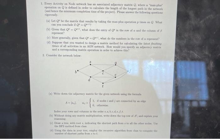 please answer the whole question(1 and 2) 1.