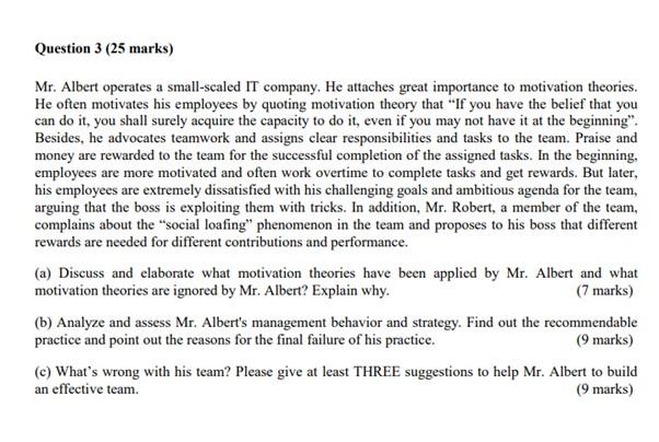 Please answer question 3b and 3c. Question 3 (25