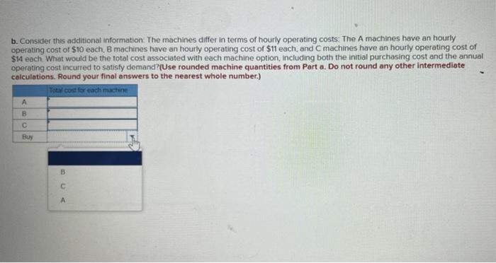 b. Consider this additional information: The