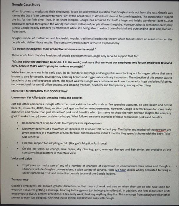 put references in harvards Google Case Study When