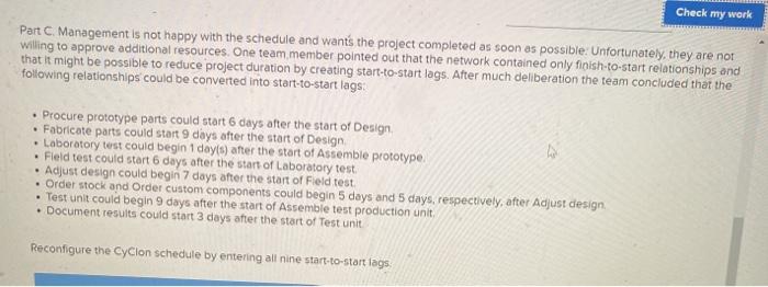 part C included the begining numbers Check my