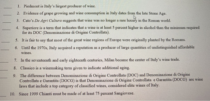 True or false only no explaination need. 1.