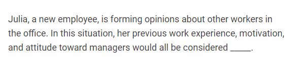 what is the gap Julia, a new employee, is forming