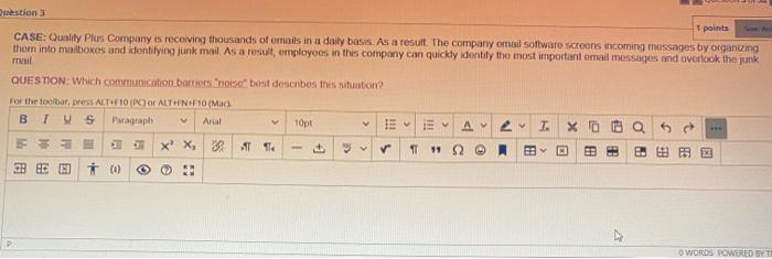 1 points Son Ay Question 3 CASE: Quality Plus