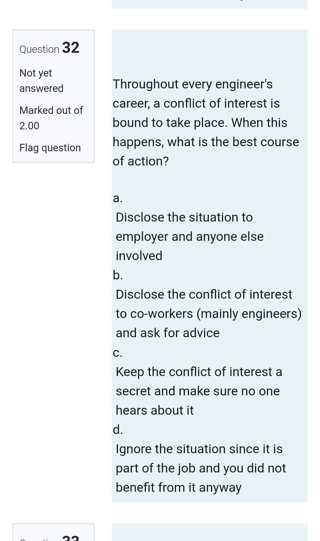 This is a bribe Question 31 Not yet answered All