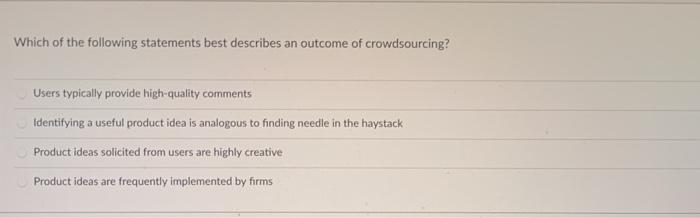 Which of the following statements best describes