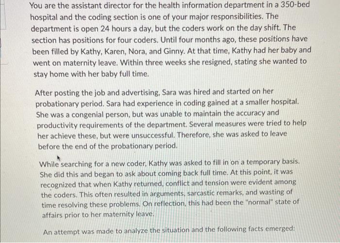 You are the assistant director for the health