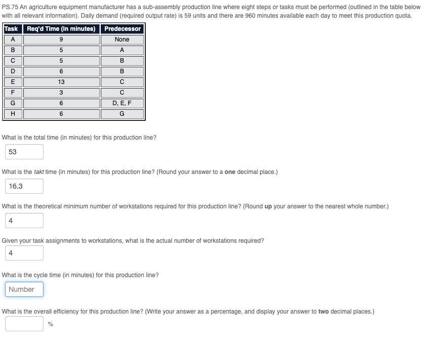 PS.75 An agriculture equipment manufacturer has a