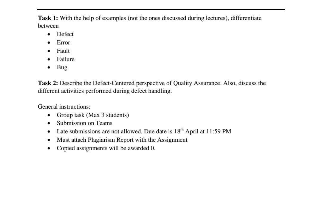 Task 1: With the help of examples (not the ones