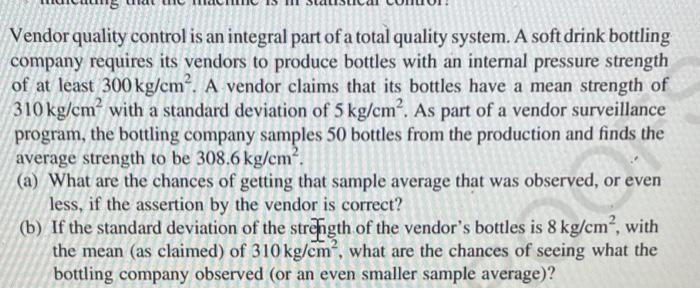 need help on part a and b please! Vendor quality