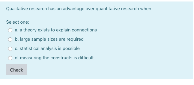 Qualitative research has an advantage over