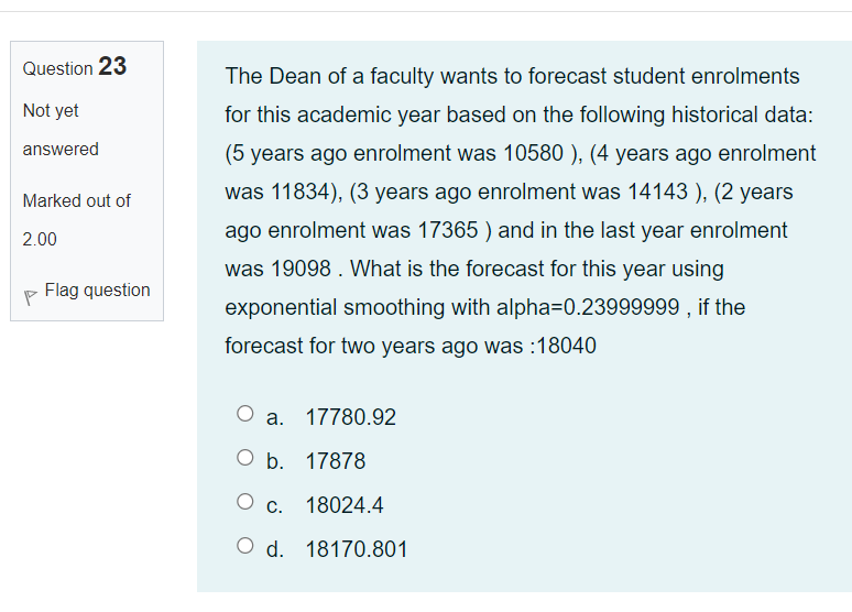 Question 6 A project has four major activities.