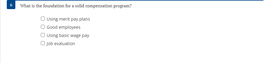 What is the foundation for a solid compensation