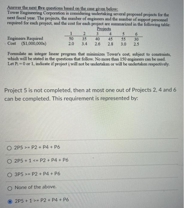 Answer the next five questions based on the case