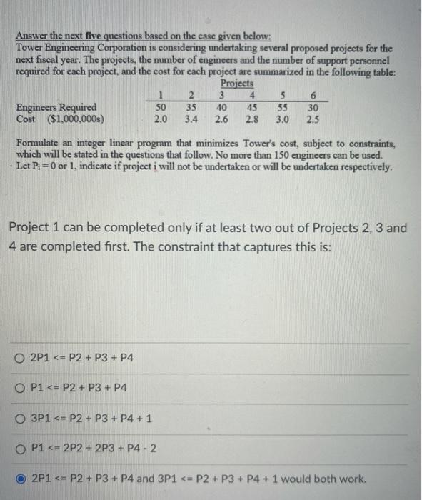 Answer the next five questions based on the case