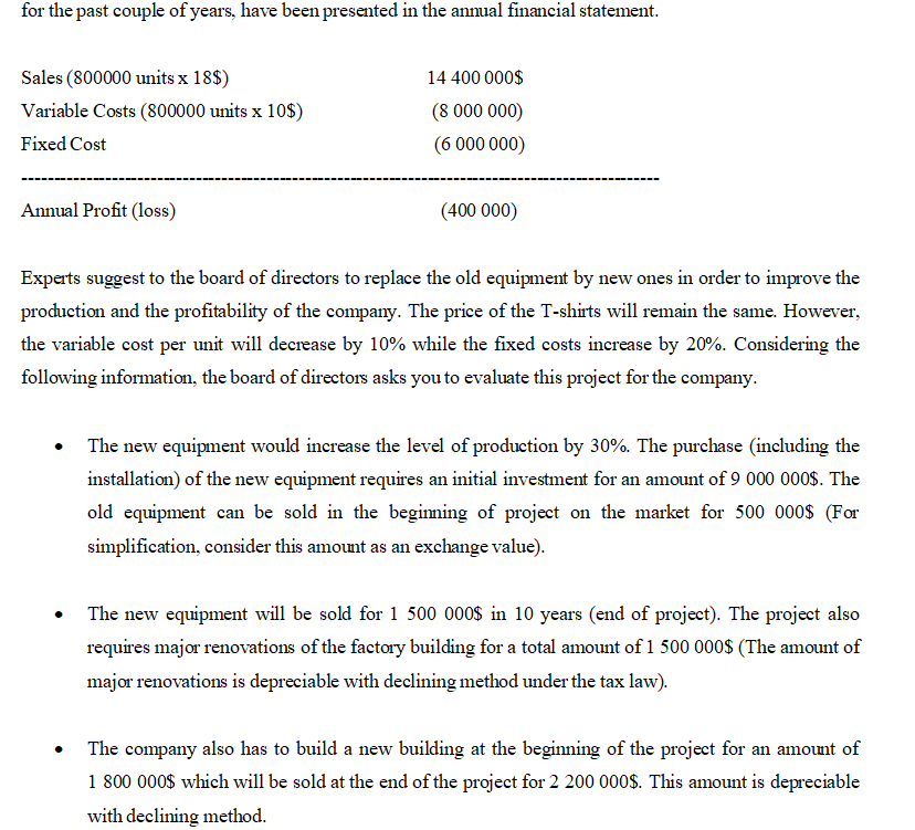 Identify ONE BY ONE and calculate separately the