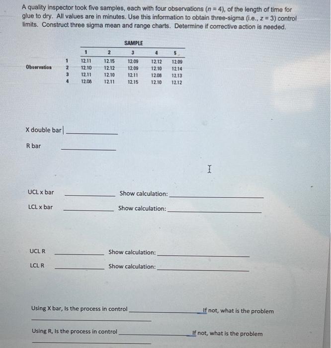 please help me with the calculations in this mean
