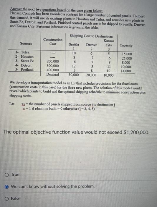 Answer the next two questions based on the case
