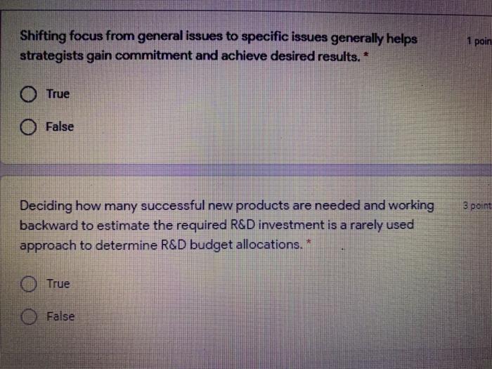 Shifting focus from general issues to specific