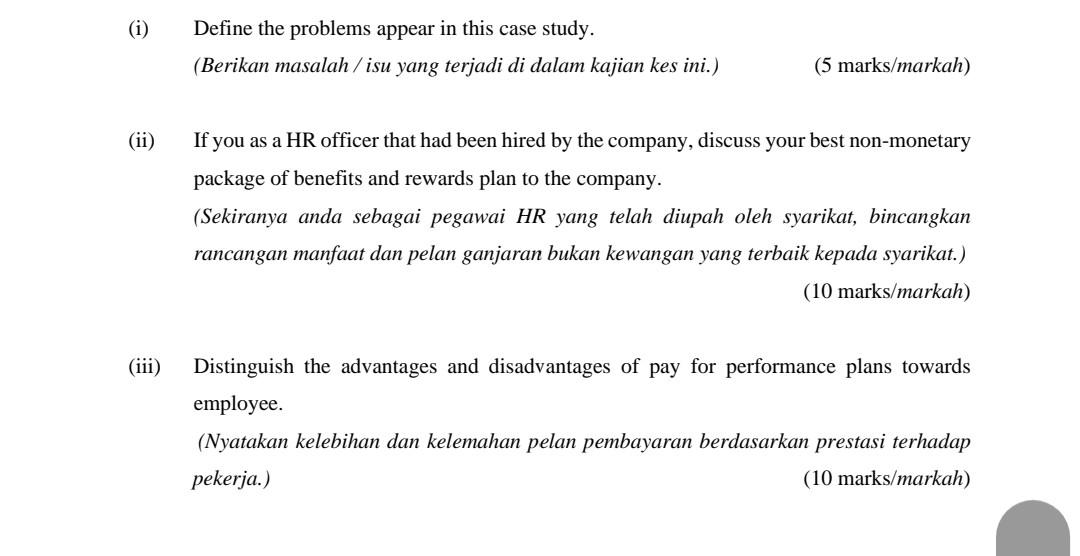 Define the problems appear in this case study.